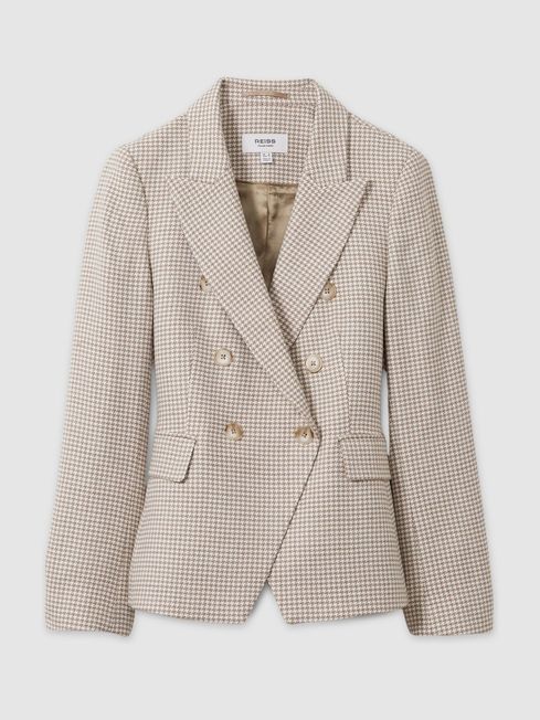 Reiss houndstooth blazer top