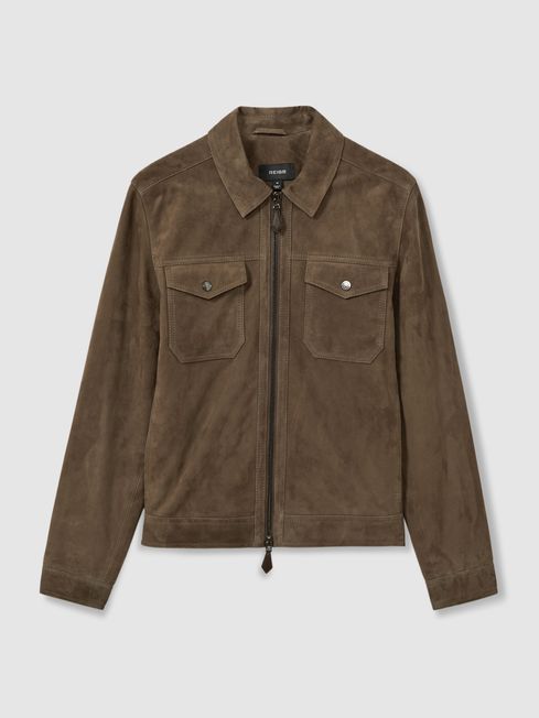 Reiss pyke suede jacket hotsell