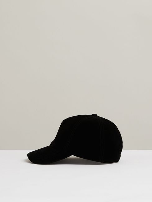 Black velvet baseball cap best sale