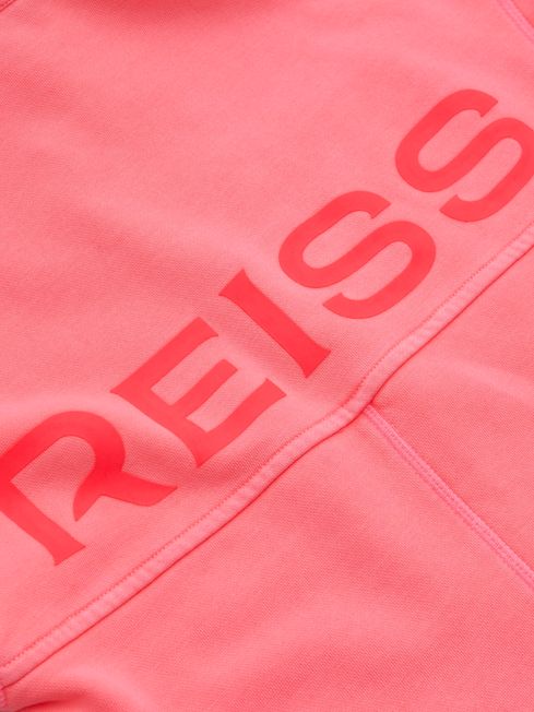 Reiss Bright Pink Natasha Teen Open-Collar Jumper Dress