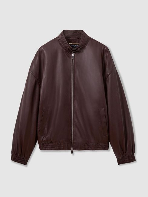 Soft leather bomber jacket online
