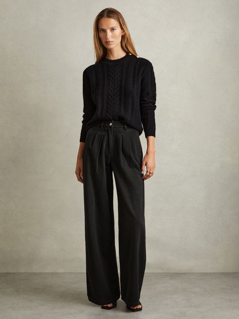 Double pleat jeans shop