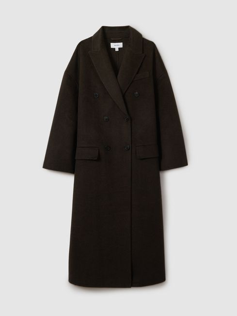 Wool blend herringbone coat outlet