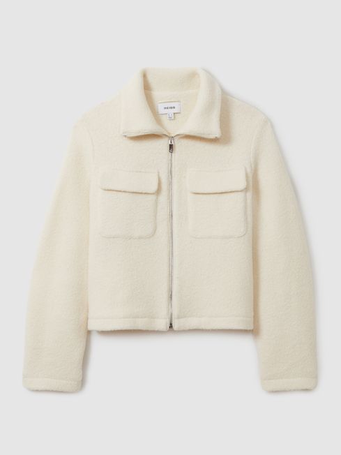 Cream wool jacket deals