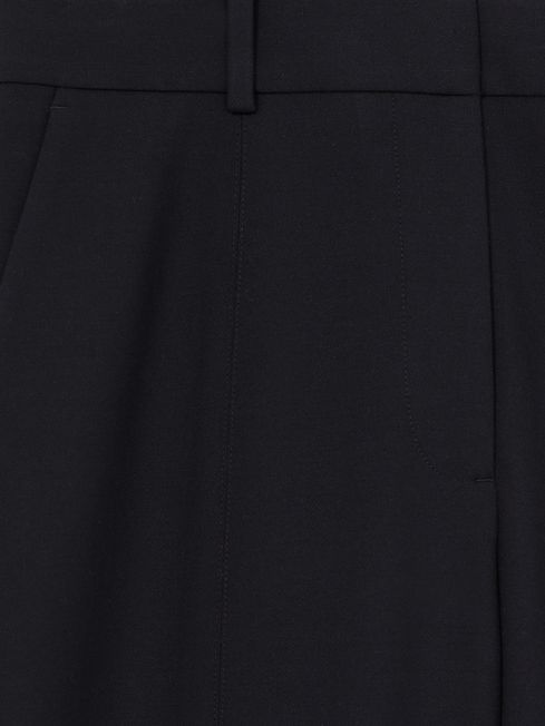 Reiss Navy Athena Flared Tailored Trousers
