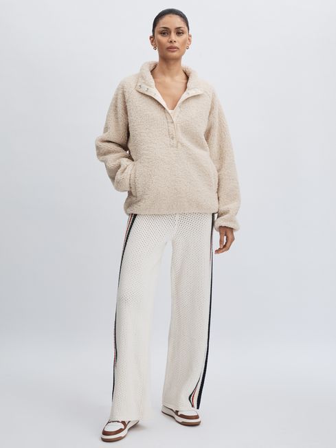 The Upside Natural Press Stud Fleece Sweatshirt