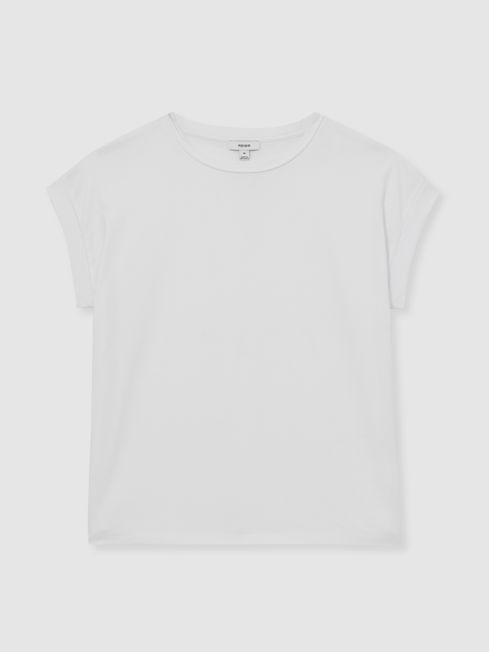 Reiss White Tommie Brushed-Cotton Crew-Neck T-Shirt