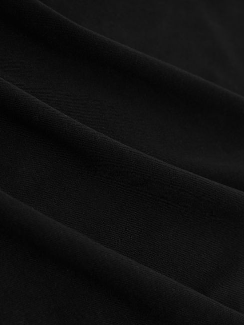Reiss Black Luna Brushed-Cotton V-Neck T-Shirt