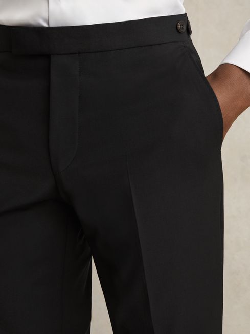 Reiss Black Promise Slim-Fit Wool-Blend Suit Trousers