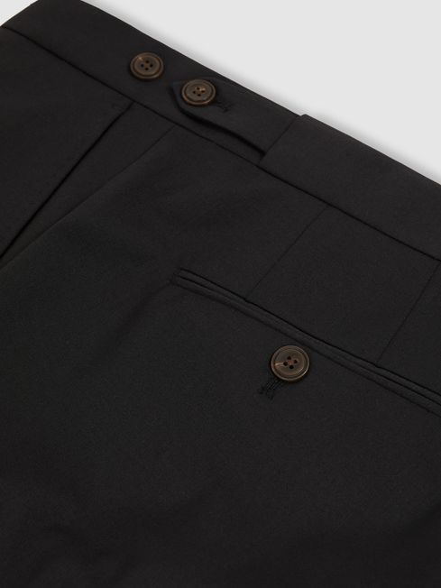 Reiss Black Promise Slim-Fit Wool-Blend Suit Trousers