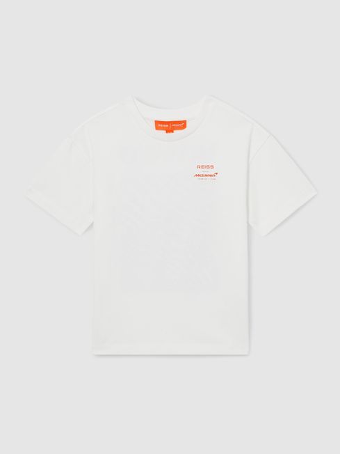 Reiss White/Blue Monaco Unisex Fit McLaren F1 Team Monaco GP T-Shirt