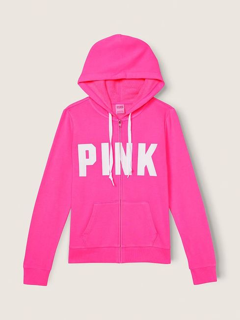 Atomic Pink Zip Up Lounge Hoodie