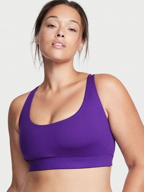 Victoria's Secret Brilliant Purple Low Impact Strappy Back Yoga Sports Bra
