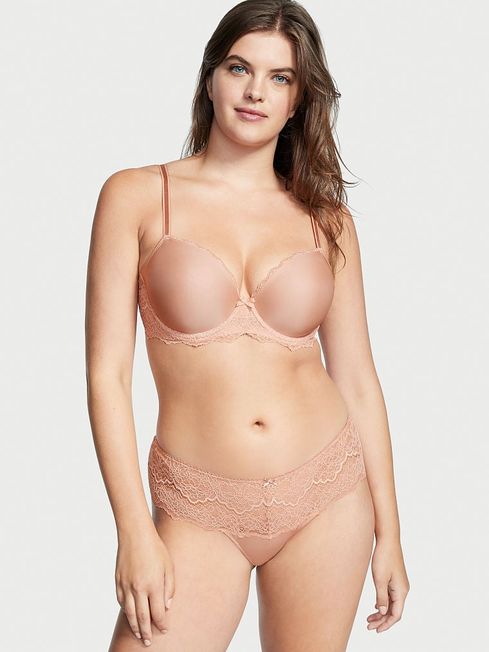 Victoria's Secret Evening Blush Nude Lace Hipster Thong Knickers