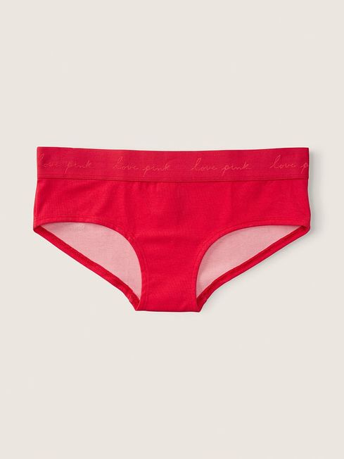 Victoria's Secret PINK Red Fury Hipster Cotton Logo Knickers