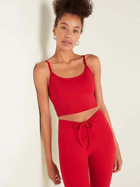 Victoria's Secret PINK Red Pepper Ultimate Lightly Lined Sports Crop