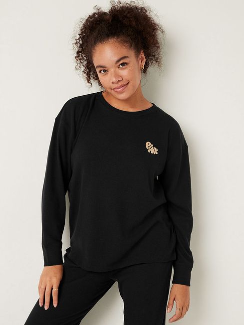 Pure Black Long Sleeve Pyjama Top Victoria s Secret Ireland