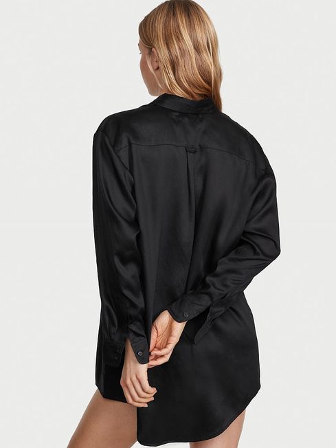 Boyfriend shirt dress black hot sale