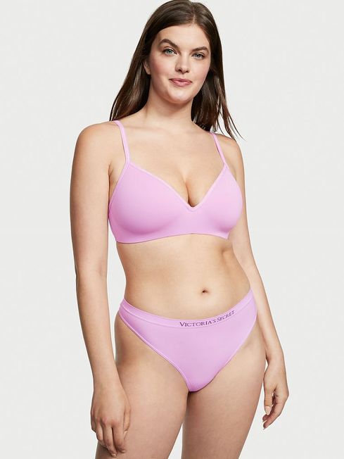 Victoria's Secret Purple Petal Smooth Seamless Thong Knickers