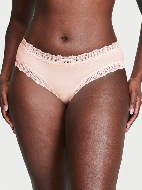 Victoria's Secret Purest Pink Cheeky Lace Waist Knickers