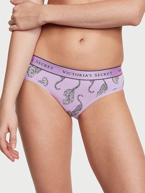 Victoria's Secret Unicorn Purple Spotted Leo Hipster Logo Knickers