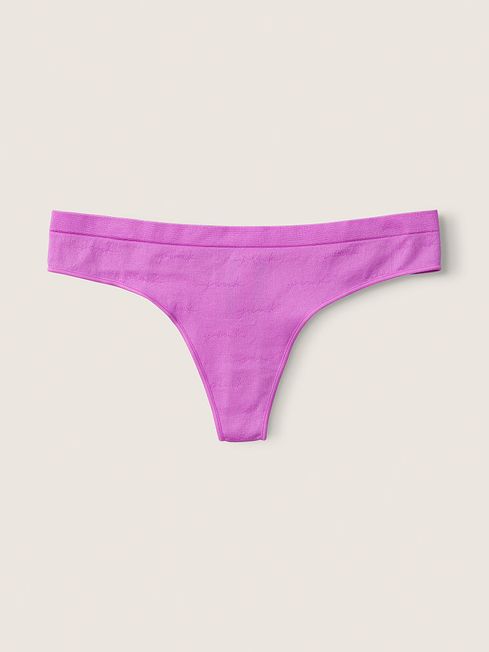 Victoria's Secret PINK House Party Purple Seamless Thong Knickers