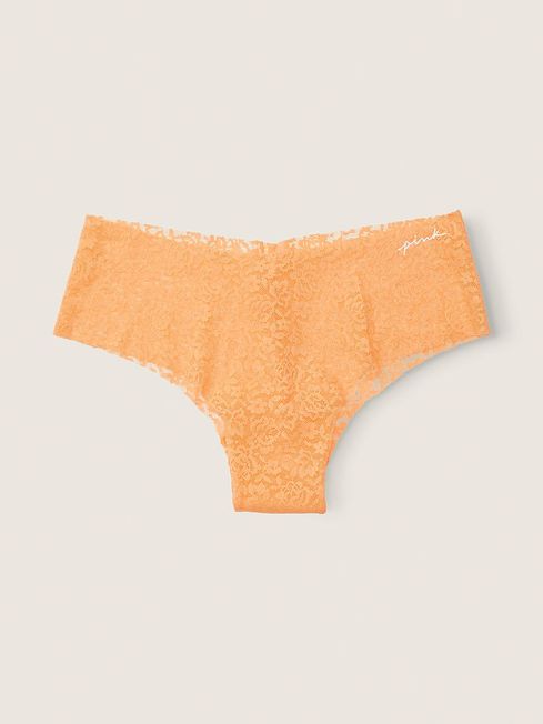 Victoria's Secret PINK Light Orange Cheeky Lace No Show Knickers