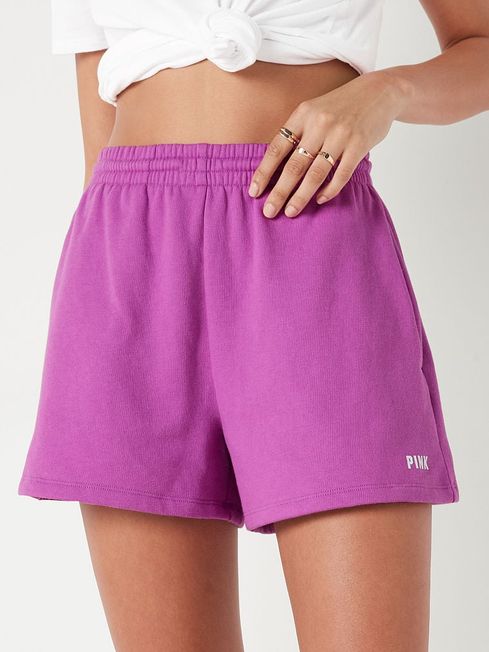 Victoria's Secret PINK House Party Purple Fleece Sweat Shorts