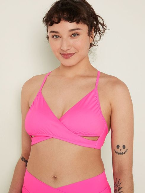 Victoria's Secret PINK Radiant Rose Pink Body Wrap Bikini Top