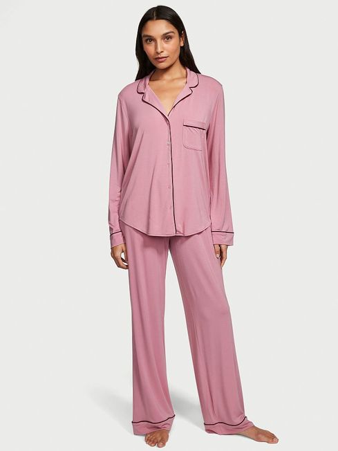 Victoria's Secret Dusk Mauve Pink Modal Long Pyjamas