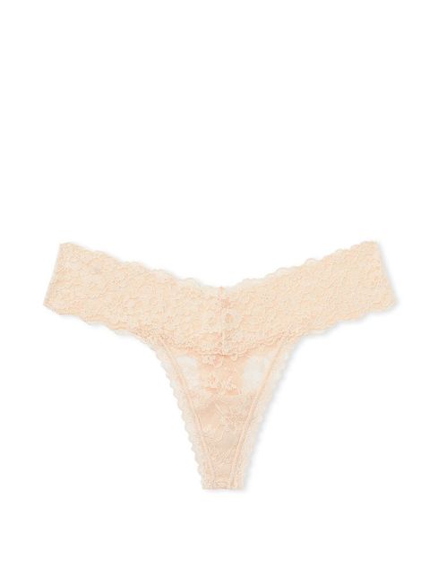 Victoria's Secret Marzipan Nude Thong Lace Knickers