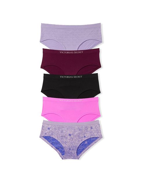 Victoria's Secret Purple/ Red/ Black/ Pink Smooth Seamless Hipster Knickers 5 Pack