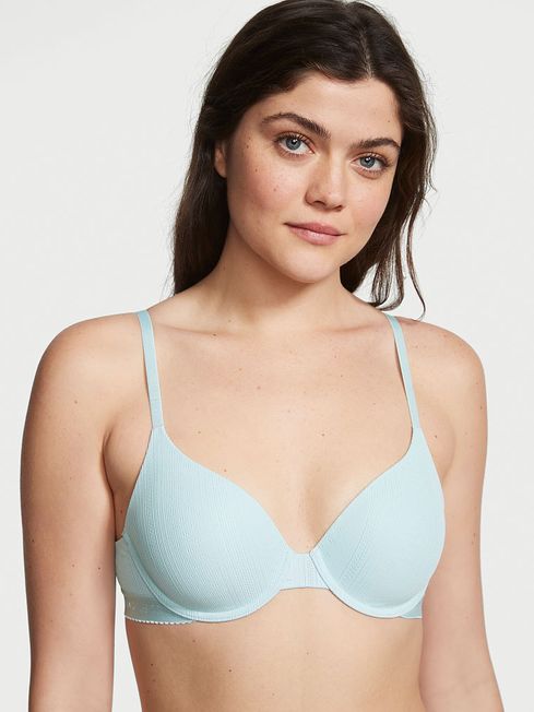 Victoria's Secret Resort Blue Lightly Lined Full Cup Smooth Push Up T-Shirt Bra