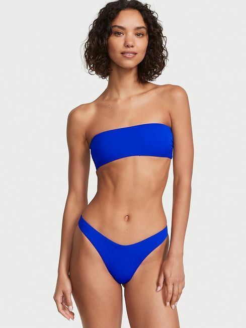 Victoria's Secret Blue Oar Bandeau Swim Bikini Top