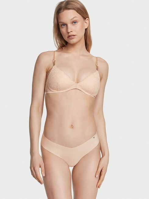 Victoria's Secret Marzipan Nude Lace Non Wired Push Up Bra