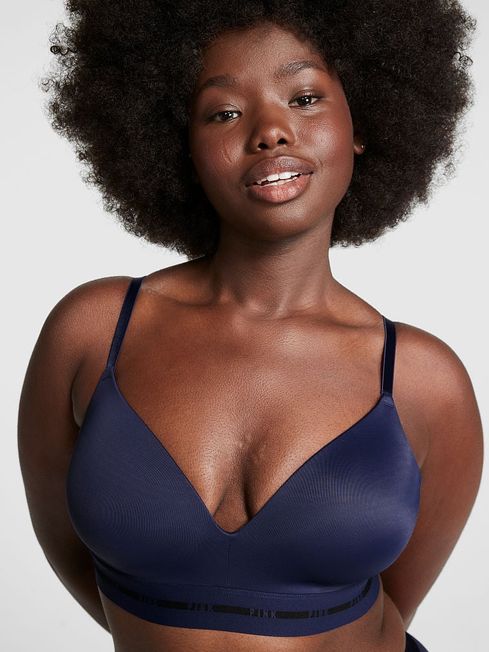 Victoria's Secret PINK Midnight Navy Blue Non Wired Lightly Lined Smooth T-Shirt Bra