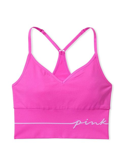Victoria's Secret PINK Pink Berry Cropped Sports Bra