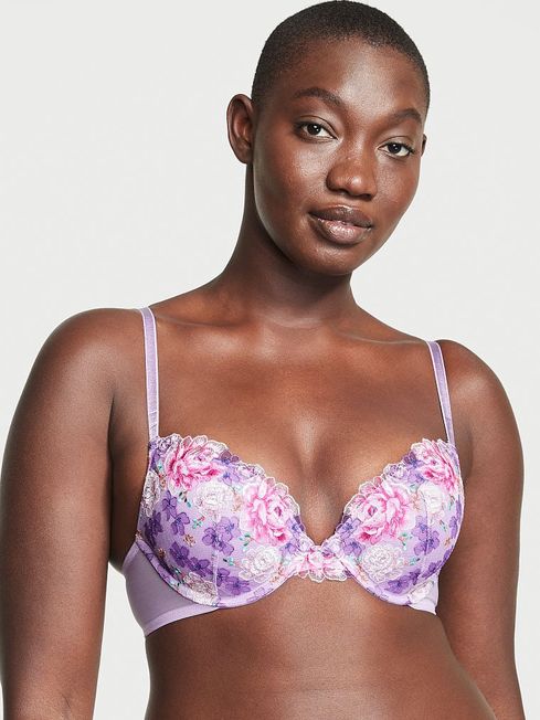 Victoria's Secret Jasmine Purple Embroidered Push Up Bra