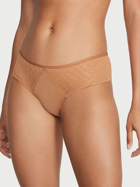 Victoria's Secret Toffee Nude Lace Cheeky Icon Knickers