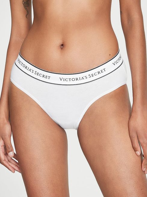 Victoria's Secret White Logo Hipster Knickers
