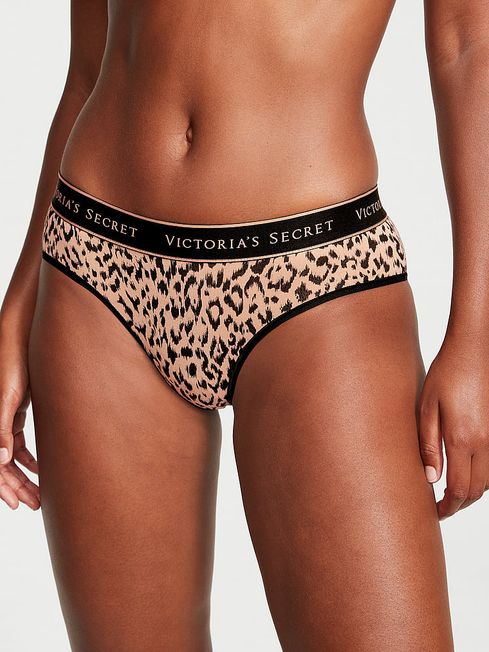 Victoria's Secret Cameo Basic Animal Nude Hipster Logo Knickers