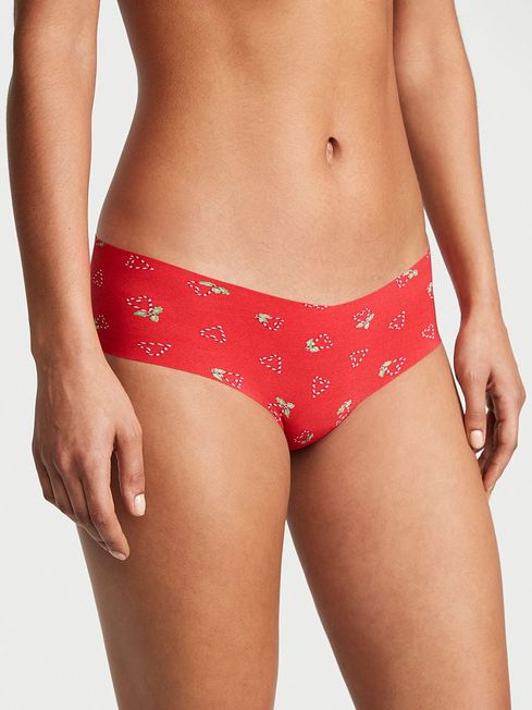 Victoria's Secret Lipstick Red Peppermint Candy Cane Hearts Smooth Cheeky Knickers