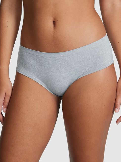 Victoria's Secret PINK Grey Oasis Marl Seamless Hipster Knickers