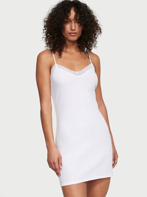 Victoria's Secret White Lace Slip Dress