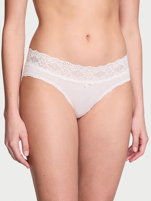Victoria's Secret Coconut White Hipster Lace Waist Knickers