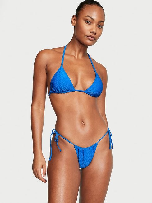 Victoria's Secret Shocking Blue Fishnet Triangle Swim Bikini Top