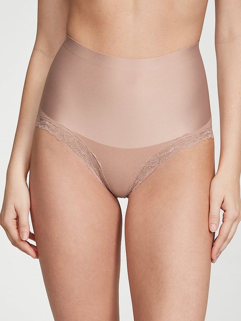 Victoria's Secret Macaron Nude Lace Trim Brief Shaping Knickers