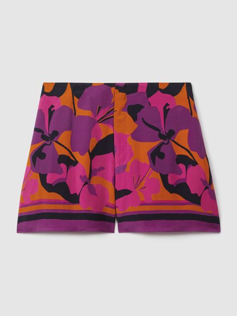 Florere Printed High Rise Shorts