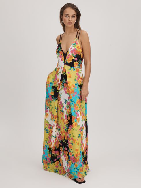 Florere Printed Dual Strap Maxi Dress