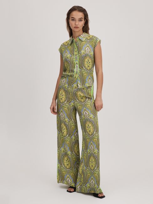 Florere Printed Wide Leg Trousers